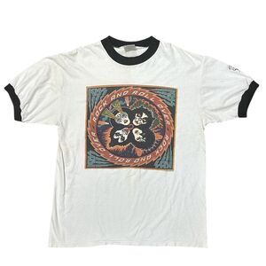 Vintage 90s Kiss Rock and Roll Over Ringer T Shirt Sz L 1994 Album Single Stitch